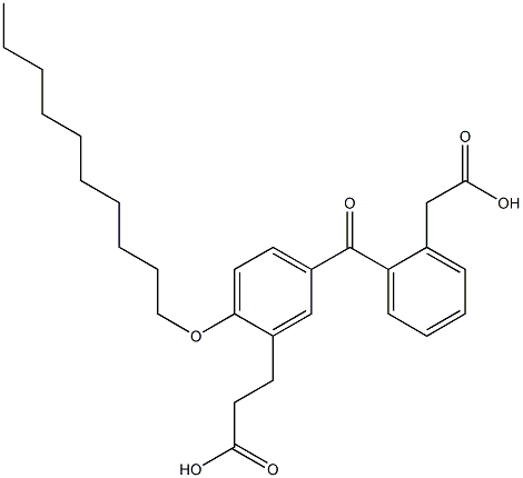 5-(2-Carboxymethylbenzoyl)-2-(decyloxy)benzenepropanoic acid