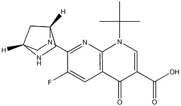 6-Fluoro-1-tert-butyl-7-[(1R,4R)-2,5-diazabicyclo[2.2.1]heptan-2-yl]-1,4-dihydro-4-oxo-1,8-naphthyridine-3-carboxylic acid