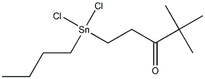 Butyl(3-oxo-4,4-dimethylpentyl)dichlorostannane Struktur