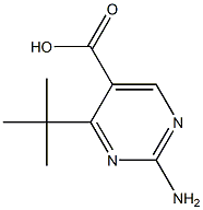 2-アミノ-4-tert-ブチルピリミジン-5-カルボン酸 化学構造式