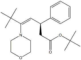 (3S)-3-Phenyl-5-morpholino-6,6-dimethyl-4-heptenoic acid tert-butyl ester Structure