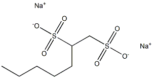 1,2-Heptanedisulfonic acid disodium salt 结构式