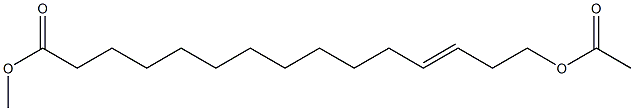 15-アセトキシ-12-ペンタデセン酸メチル 化学構造式
