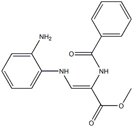 (Z)-3-[(2-Aminophenyl)amino]-2-(benzoylamino)acrylic acid methyl ester Structure