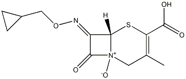 7-[(E)-(Cyclopropylmethoxy)imino]-3-methyl-4-carboxycepham-3-ene 1-oxide 结构式