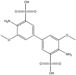 4,4'-Diamino-3,3'-dimethoxybiphenyl-5,5'-disulfonic acid Structure