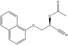 Acetic acid (S)-1-cyano-2-(1-naphtyloxy)ethyl ester Structure