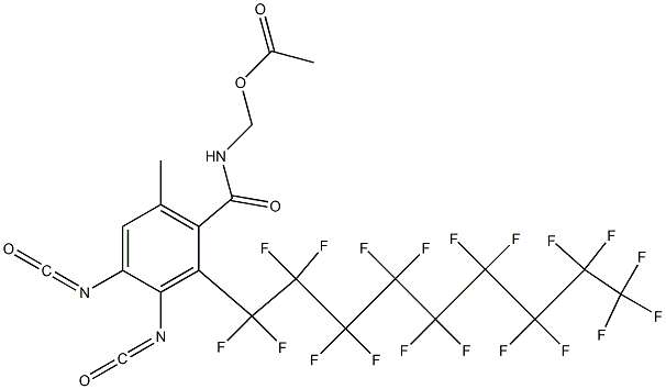 N-(Acetyloxymethyl)-2-(nonadecafluorononyl)-3,4-diisocyanato-6-methylbenzamide Structure