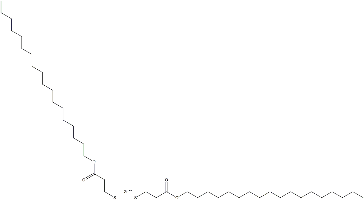Zinc bis[2-(octadecyloxycarbonyl)ethanethiolate] Struktur