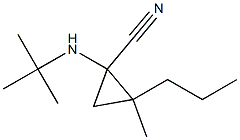 1-(tert-Butylamino)-2-methyl-2-propylcyclopropanecarbonitrile Struktur