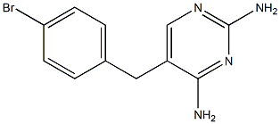 2,4-Diamino-5-[4-bromobenzyl]pyrimidine Structure