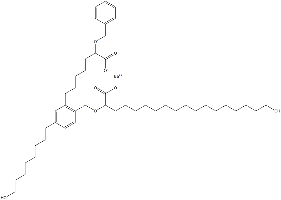 Barium benzyloxyhydroxystearate Structure