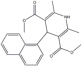 1,4-Dihydro-2,6-dimethyl-4-(1-naphthalenyl)pyridine-3,5-dicarboxylic acid dimethyl ester 结构式