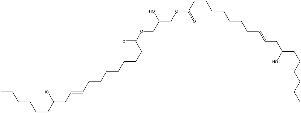 Bis(12-hydroxy-9-octadecenoic acid)2-hydroxytrimethylene ester Structure