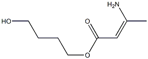 (Z)-3-Amino-2-butenoic acid (4-hydroxybutyl) ester Structure