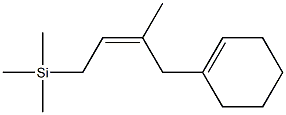 [(Z)-4-(1-Cyclohexenyl)-3-methyl-2-butenyl]trimethylsilane 结构式