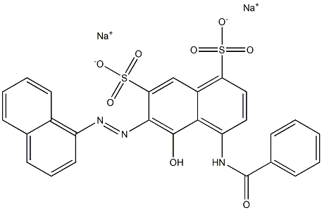 5-Hydroxy-6-[(1-naphtyl)azo]-4-[(phenylcarbonyl)amino]-1,7-naphthalenedisulfonic acid disodium salt Structure