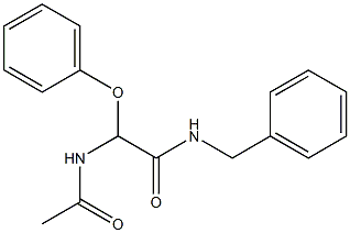 2-Acetylamino-2-phenoxy-N-benzylacetamide Struktur