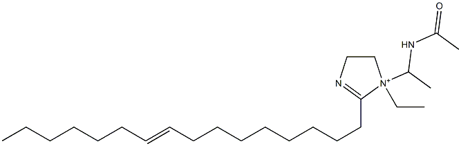 1-[1-(Acetylamino)ethyl]-1-ethyl-2-(9-hexadecenyl)-2-imidazoline-1-ium 结构式