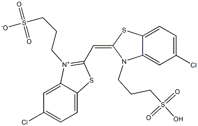 2-[3-(3-Sulfopropyl)-5-chlorobenzothiazole-2(3H)-ylidenemethyl]-3-(3-sulfonatopropyl)-5-chlorobenzothiazole-3-ium|