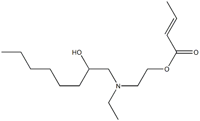 (E)-2-Butenoic acid 2-[N-ethyl-N-(2-hydroxyoctyl)amino]ethyl ester Struktur