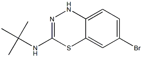 3-tert-Butylamino-6-bromo-1H-4,1,2-benzothiadiazine Struktur