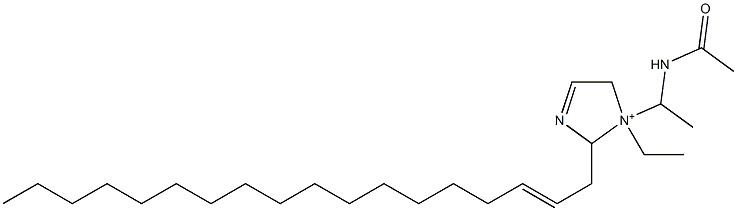 1-[1-(Acetylamino)ethyl]-1-ethyl-2-(2-octadecenyl)-3-imidazoline-1-ium Struktur