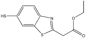 6-Mercaptobenzothiazole-2-acetic acid ethyl ester Struktur