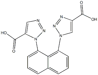 1-[8-(5-Carboxy-1H-1,2,3-triazol-1-yl)-1-naphtyl]-1H-1,2,3-triazole-4-carboxylic acid Struktur