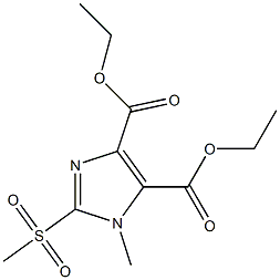 2-(Methylsulfonyl)-1-methyl-1H-imidazole-4,5-dicarboxylic acid diethyl ester Structure