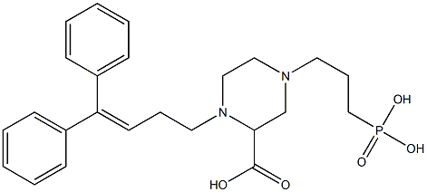 3-[3-Carboxy-4-(4,4-diphenyl-3-butenyl)-1-piperazinyl]propylphosphonic acid
