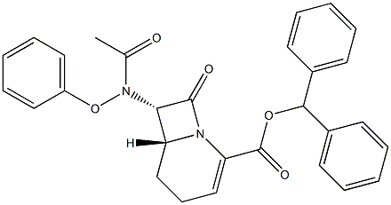 (6R,7S)-7-(Phenoxyacetylamino)-8-oxo-1-azabicyclo[4.2.0]oct-2-ene-2-carboxylic acid benzhydryl ester Structure