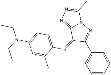 (7Z)-7-[[2-Methyl-4-(diethylamino)phenyl]imino]-3-methyl-6-phenyl-7H-pyrazolo[5,1-c]-1,2,4-triazole Structure