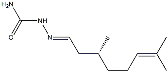 [R,(-)]-3,7-Dimethyl-6-octenalsemicarbazone Structure