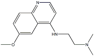 N'-(6-メトキシ-4-キノリル)-N,N-ジメチル-1,2-エタンジアミン 化学構造式