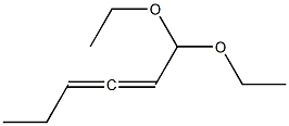 2,3-ヘキサジエナールジエチルアセタール 化学構造式