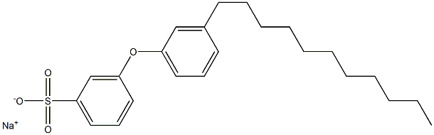 3-(3-ウンデシルフェノキシ)ベンゼンスルホン酸ナトリウム 化学構造式