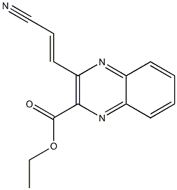 3-[(E)-2-シアノビニル]キノキサリン-2-カルボン酸エチル 化学構造式