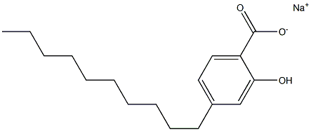 4-Decyl-2-hydroxybenzoic acid sodium salt Struktur