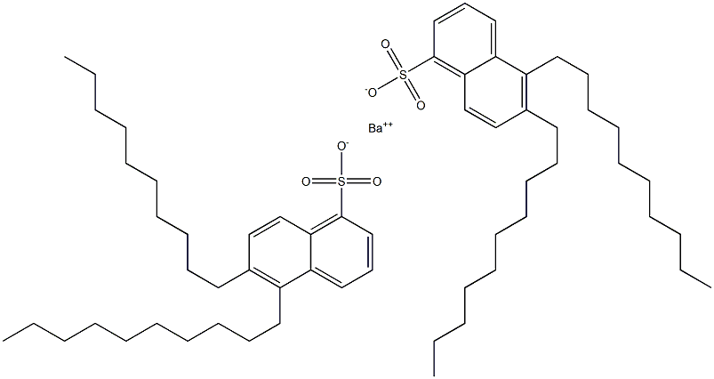 Bis(5,6-didecyl-1-naphthalenesulfonic acid)barium salt 结构式