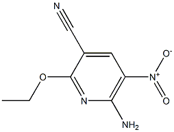 6-アミノ-2-エトキシ-5-ニトロピリジン-3-カルボニトリル 化学構造式