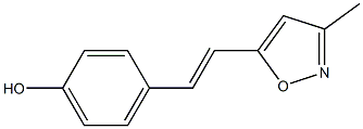 4-[(E)-2-(3-Methyl-5-isoxazolyl)ethenyl]phenol Struktur
