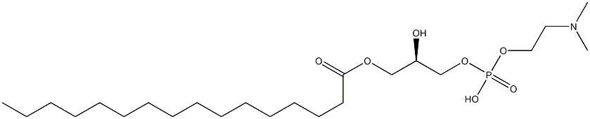Hexadecanoic acid (R)-3-[[[2-(dimethylamino)ethoxy](hydroxy)phosphinyl]oxy]-2-hydroxypropyl ester 结构式