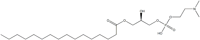 Hexadecanoic acid (R)-3-[[[2-(dimethylamino)ethoxy](hydroxy)phosphinyl]oxy]-2-hydroxypropyl ester,,结构式