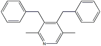 2,5-ジメチル-3,4-ジベンジルピリジン 化学構造式