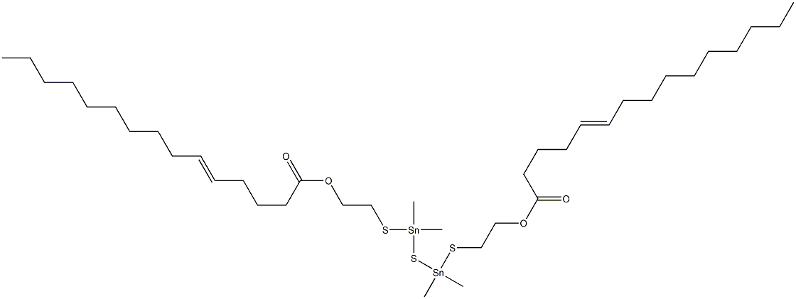 Bis[dimethyl[[2-(4-tetradecenylcarbonyloxy)ethyl]thio]stannyl] sulfide Structure
