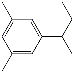1,3-ジメチル-5-(1-メチルプロピル)ベンゼン 化学構造式