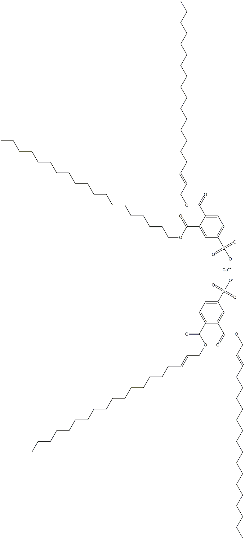 Bis[3,4-di(2-nonadecenyloxycarbonyl)benzenesulfonic acid]calcium salt 结构式