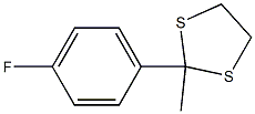 2-(4-フルオロフェニル)-2-メチル-1,3-ジチオラン 化学構造式