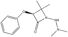 (3S)-1-(2,2-Dimethylhydrazino)-3-phenoxy-4,4-dimethylazetidin-2-one Structure